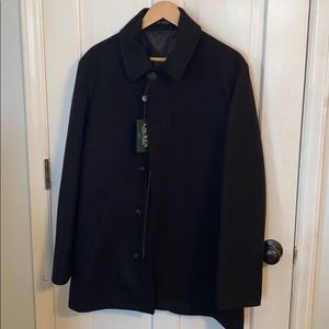 Black Ralph Lauren wool overcoat